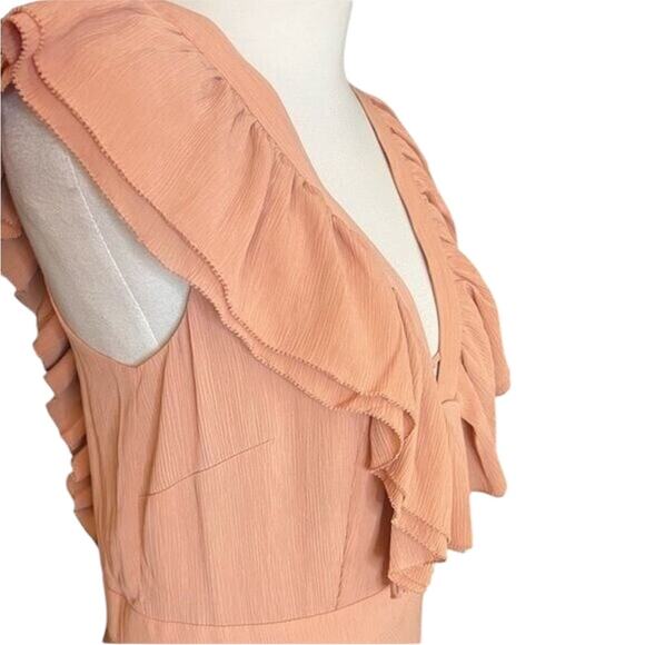 *NWOT Ted Baker London Ashleigh Ruffle-Trim Pink Maxi Gown -  Sz 6 - Picture 10 of 15